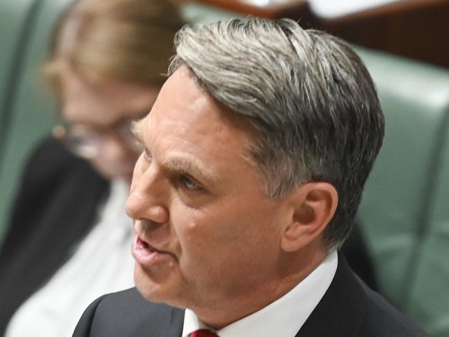 CANBERRA, Australia - NewsWire Photos - August 20, 2024: Deputy Prime Minister and Minister for Defence, Richard Marles during Question Time at Parliament House in Canberra. Picture: NewsWire / Martin Ollman