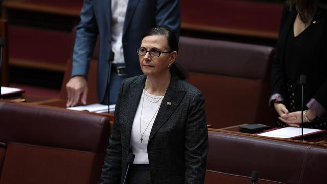 Instead of working to change the culture, Concetta Anna Fierravanti-Wells just want to blow up the joint on her way out of parliament. Picture: NCA NewsWire / Gary Ramage