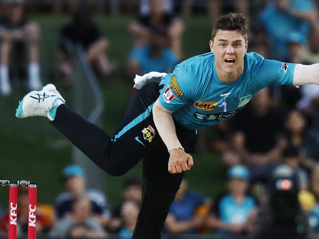 Mitch Swepson remains a key member of Brisbane Heat’s bowling attack. Picture: Brendan Radke