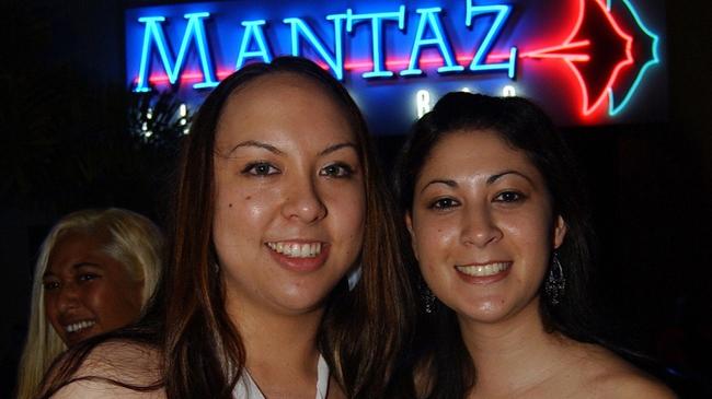 Iasbel Hughes and Chaonia Pooles (correct) at Mantaz Club and Bar Pic Bryan Lynch AD126027