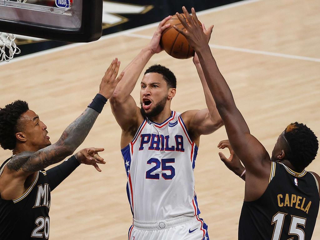 Simmons was slammed for his reluctance to shoot in the playoffs. Photo: Kevin C. Cox/Getty Images/AFP