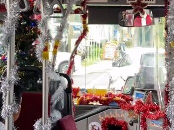 The bus is full of decorations inside. Picture: @chels_eatravel/Instagram