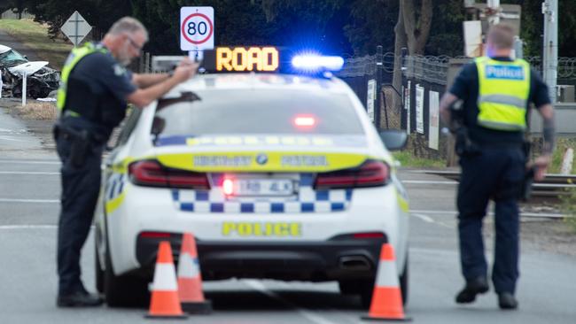 The fatal accident on School Road, Corio. Picture: Brad Fleet