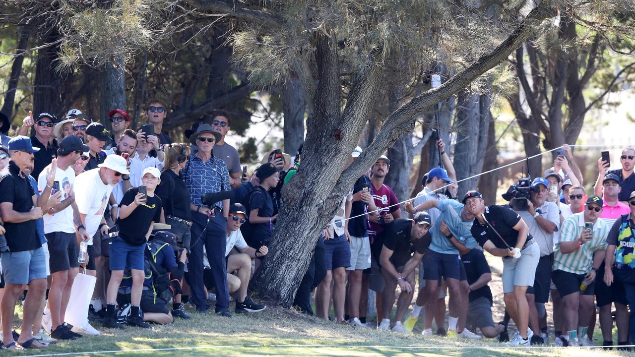 Talor Gooch off into the trees on the 5th (Photo by Sarah Reed/Getty Images)