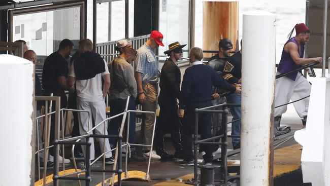 The players moved from The Freshwater Hotel to a harbour cruise. Picture: David Swift.