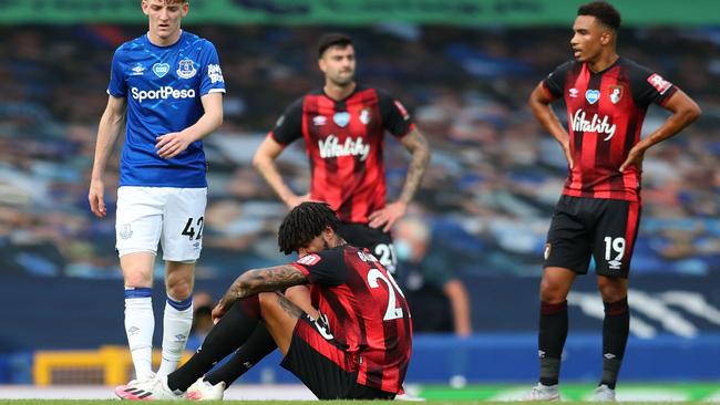 A 3-1 win over Everton wasn’t enough for Bournemouth to survive the drop. Picture: Getty Images