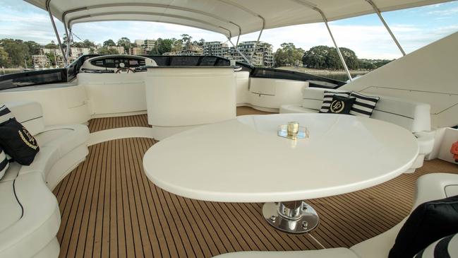 The deck of the Lady Pamela superyacht.