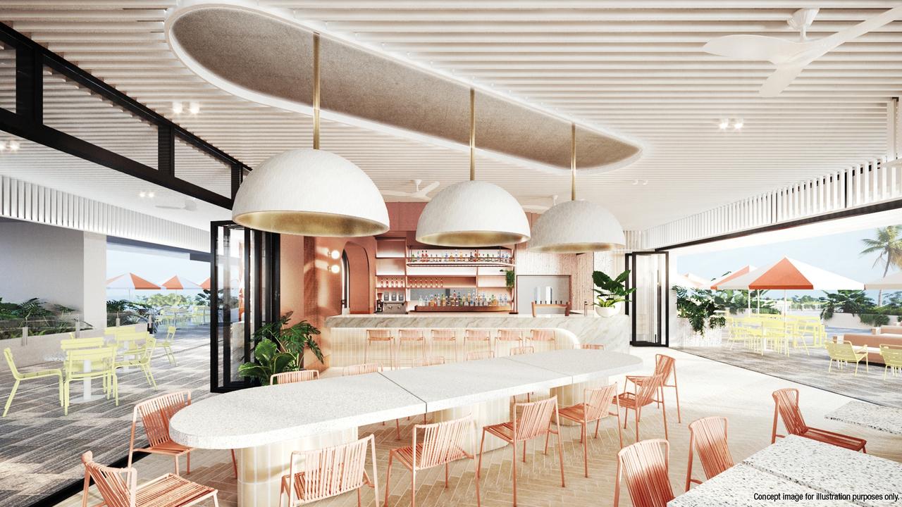 First photos of The Star Gold Coast's new luxurious pool club and skyline party and events space on level six of the new $400 million, 53 storey hotel and apartments tower on Broadbeach Island,
