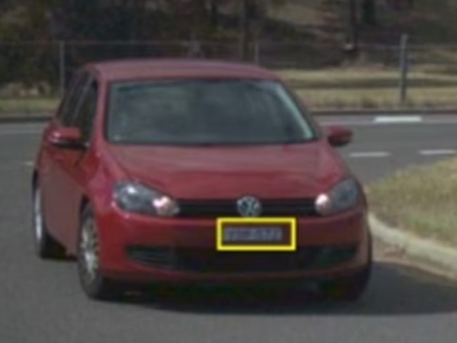 Ms Pouliquin’s red Volkswagen Golf.