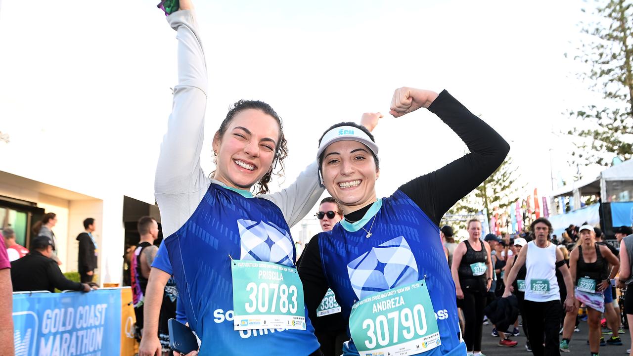 Priscila Nunes, Andreza SousaBig crowds at the Gold Coast Marathon.Sunday July 2, 2023. Picture, John Gass