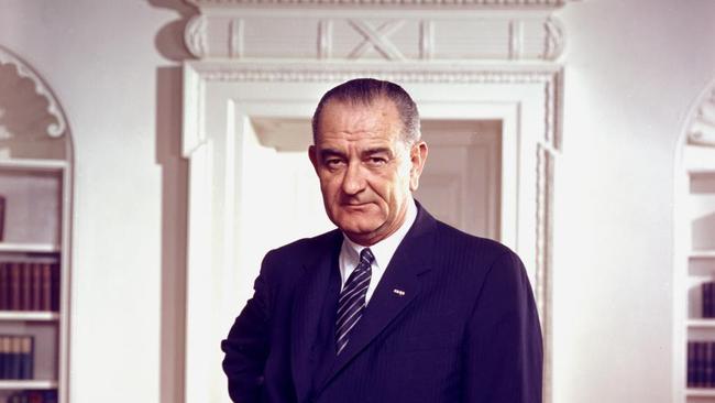 Former US president Lyndon Baines Johnson in the White House. Picture: Arnold Newman