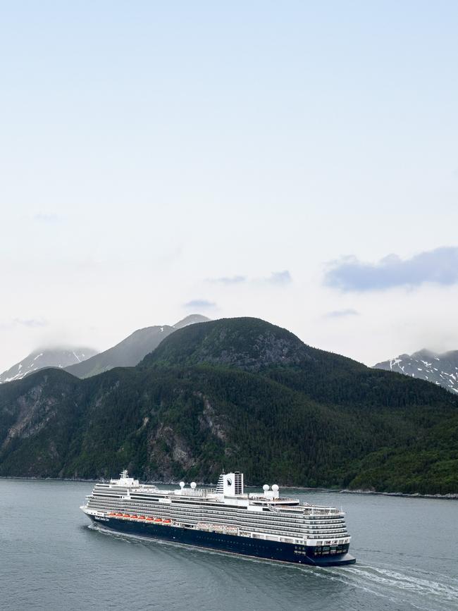 Holland America’s Koningsdam cruising the Inside Passage in Alaska.