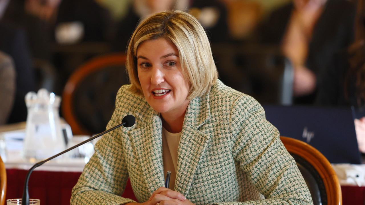 Queensland Minister for Health Shannon Fentiman during the estimate hearings at the Queensland parliament on Thursday. Picture: NewsWire/Tertius Pickard