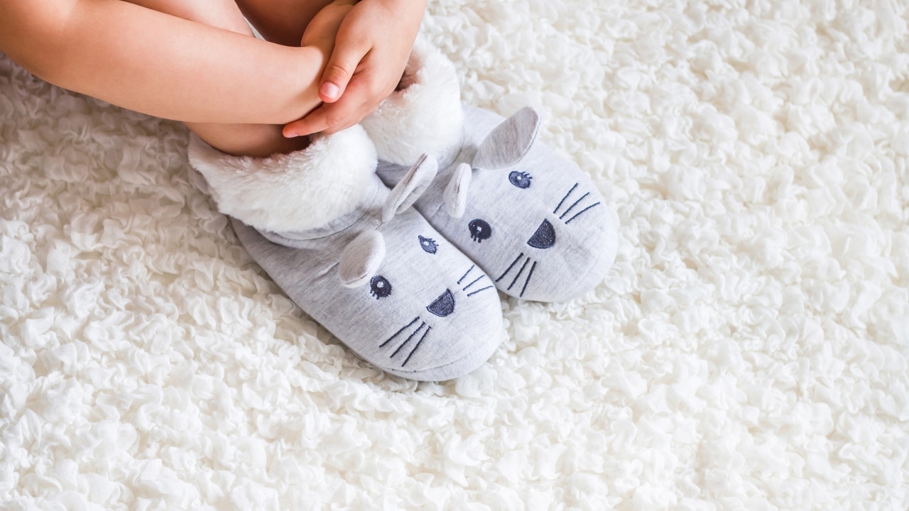 Lisdwde Kids Winter Indoor Household Shoes Toddler Boys Girls House Slippers Warm Socks for Kids 