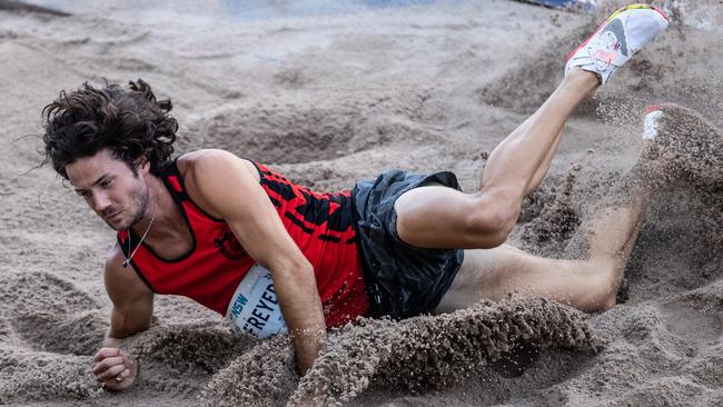 William Freyer from Mosman in the long jump.