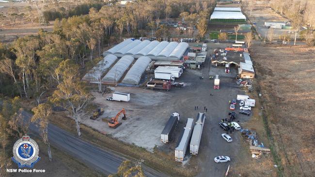 During a search on a rural Kemps Creek property police seized documents, computers and a quad dog trailer, shortly before Fayed Afram was charged. Picture: NSW Police