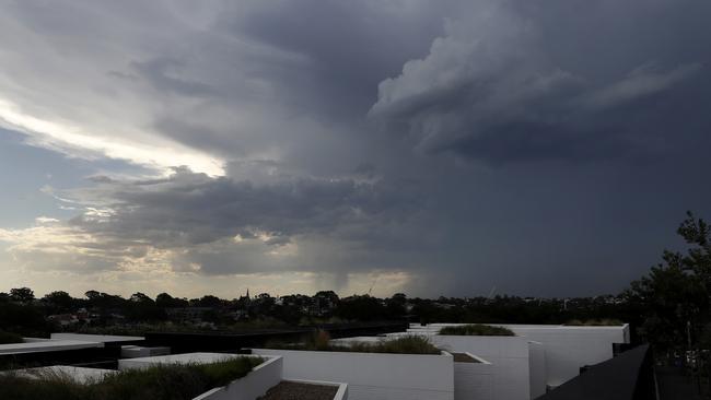 Clouds moving into Sydney as seen from Forest Lodge. Picture: Jonathan Ng