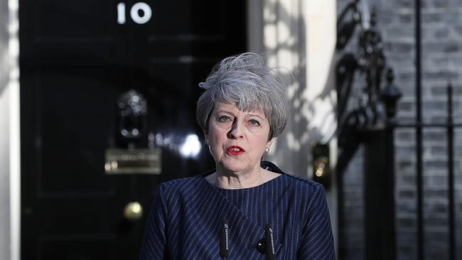 Theresa May announces the snap election. Picture: Getty Images.