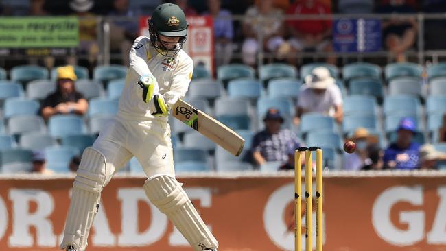 Rachael Haynes plays a cut shot during her innings of 86 Picture: Getty Images