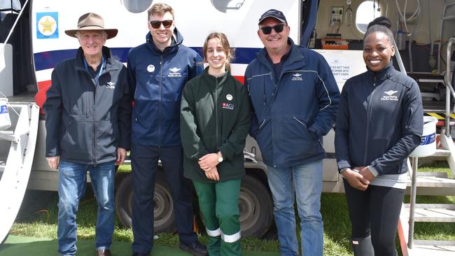 The Royal Flying Doctor Service Victoria staff - Campbell Sinclair, Daniel Maine, Olivia Wakely, Tom Ryan, Randelle Anderson.