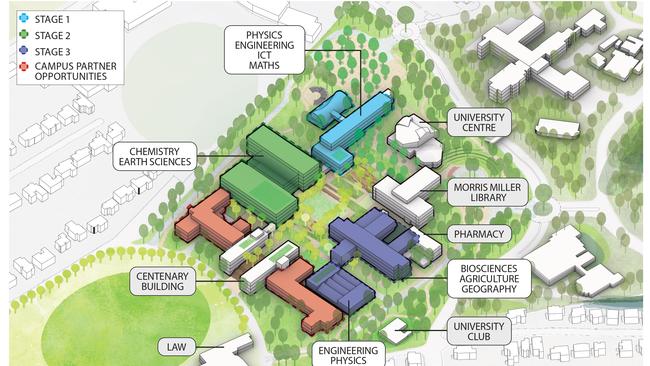 A high-level concept map of the proposed new STEM precinct at the UTAS Sandy Bay campus. Picture: Supplied