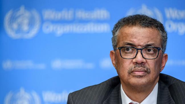 World Health Organisation (WHO) Director-General Tedros Adhanom. Picture: AFP