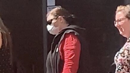 Renee Plummer, who defrauded Centrelink out of $28,000, leaves Campbelltown Court after being sentences to 13 months home detention.