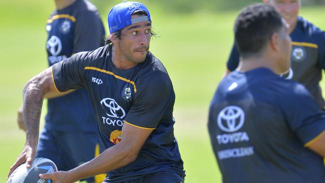 The NQ Cowboys pre-season training at the Townsville Sports Reserve. Johnathan Thurston. Picture: Wesley Monts