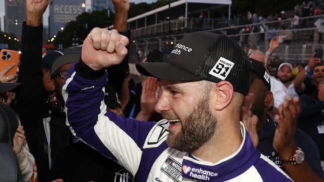 Shane van Gisbergen following his debut NASCAR win in Chicago. Picture: Chris Graythen / GETTY IMAGES NORTH AMERICA / Getty Images via AFP