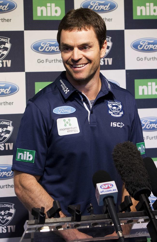 Matt Scarlett was an assistant coach at Geelong in 2021. Picture: Nathan Dyer