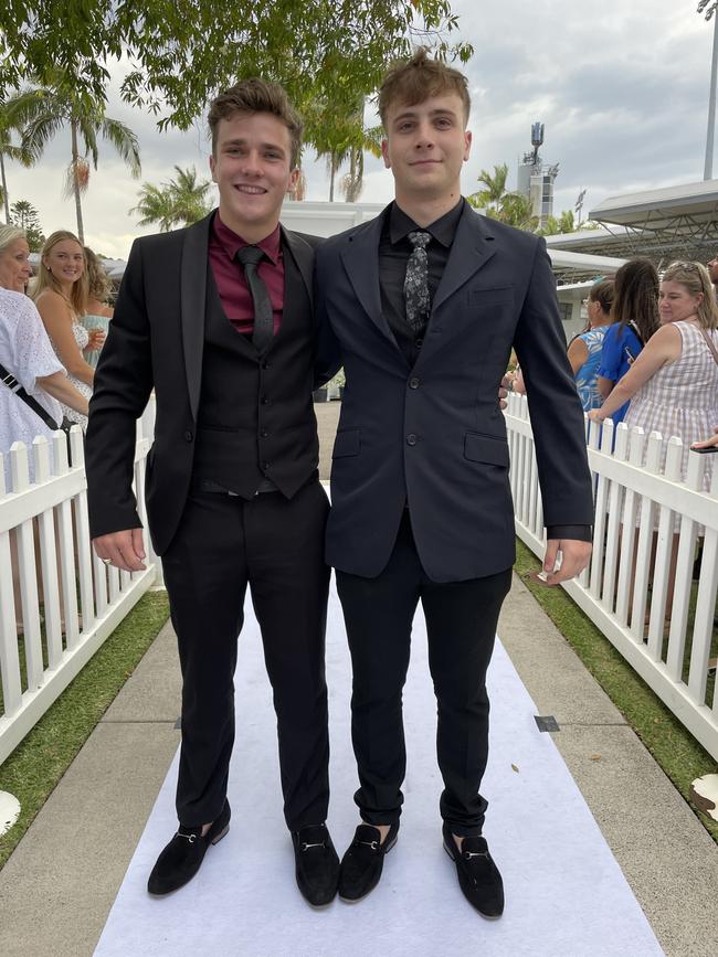 Zahn Greenhalgh and Giulio Rocco at the 2023 Unity College formal.