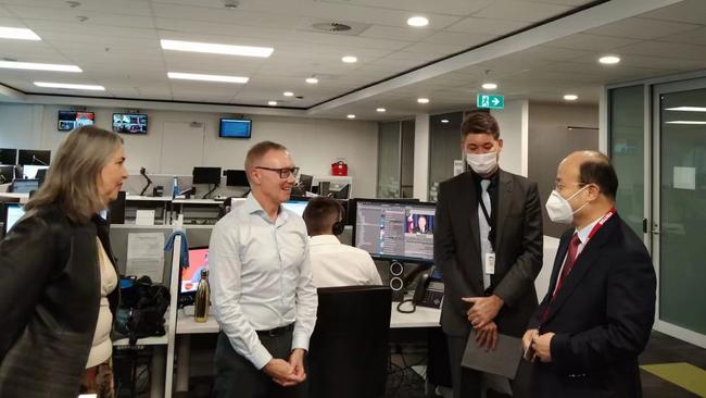 Chinese Ambassador to Australia Xiao Qian visiting ABC HQ. Picture: Chinese Embassy Australia