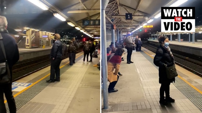 NSW train stations during industrial action