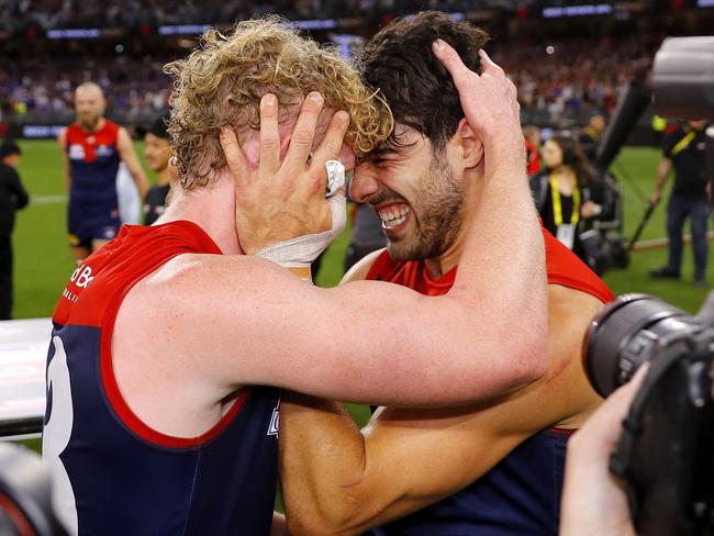 Prior to Saturday, the Demons hadn’t appeared in a grand final since 2000. (Photo by Dylan Burns/AFL Photos via Getty Images)