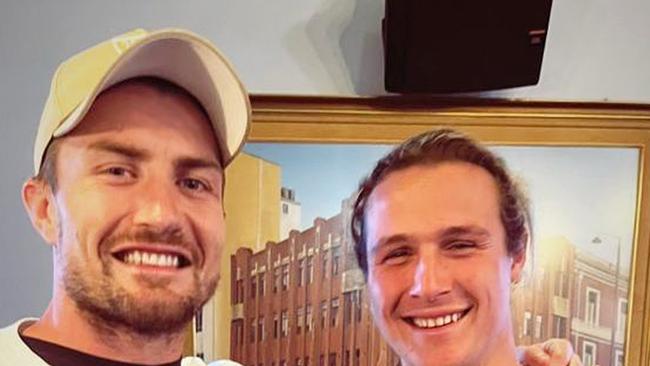 Kieran Foran and wife Karina have made a heartfelt plea to tackle Australia’s suicide crisis following the tragic death of Logan Steinwede. Picture: Supplied