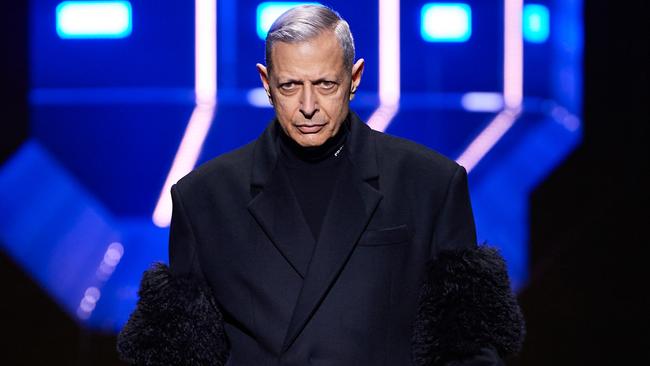 Jeff Goldblum walking for Prada Menswear Fall 22