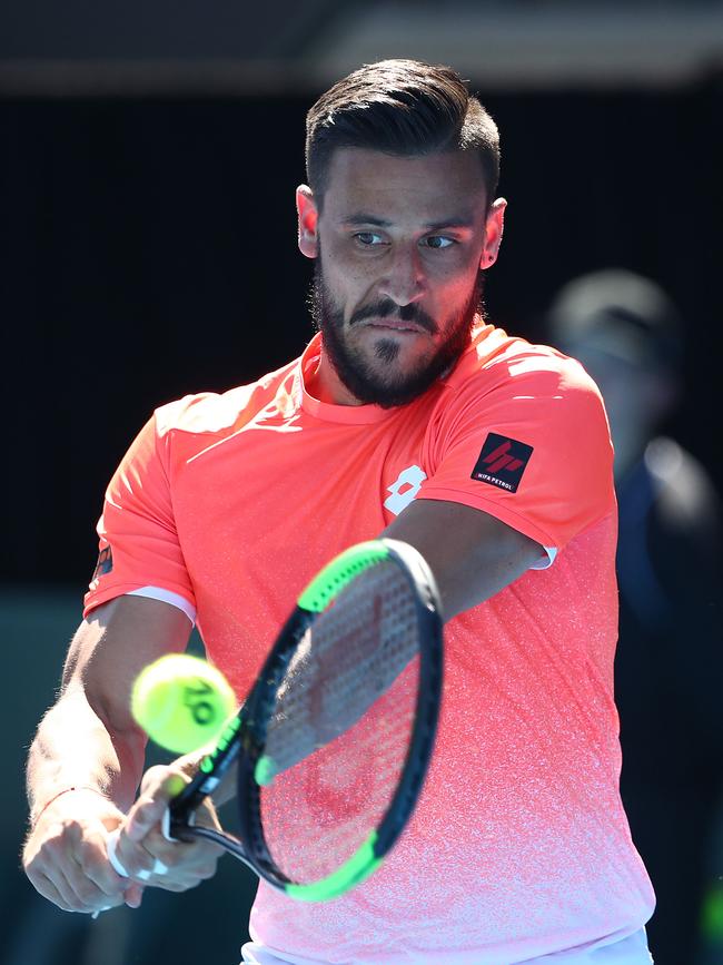 Damir Dzumhur of Bosnia-Herzegovina had beaten John Millman in their two previous encounters. Picture: Scott Barbour/Getty Images