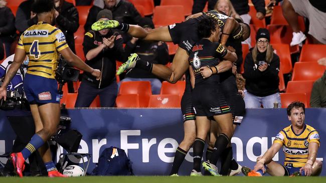 The Panthers and Eels could meet again in the first week of the finals. (Photo by Mark Kolbe/Getty Images)