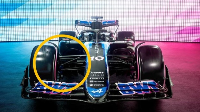 Details of new Alpine F1 car. Photo: F1.com