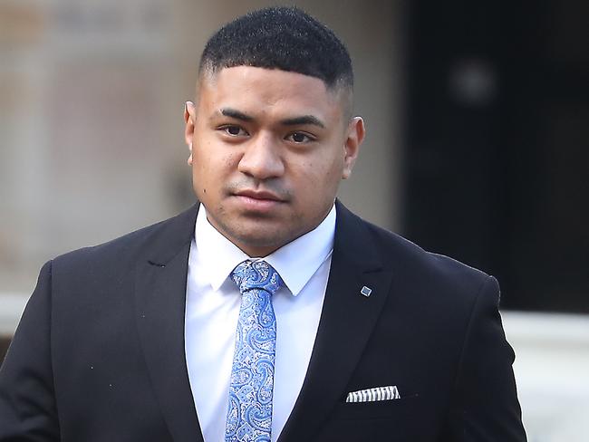 Manase Fainu has pleaded not guilty to stabbing a church youth leader in the back during a wild brawl. Picture: John Grainger