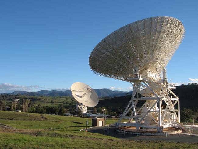 Satellite dishes at the Canberra Deep Space Network, operated by CSIRO on behalf of NASA.