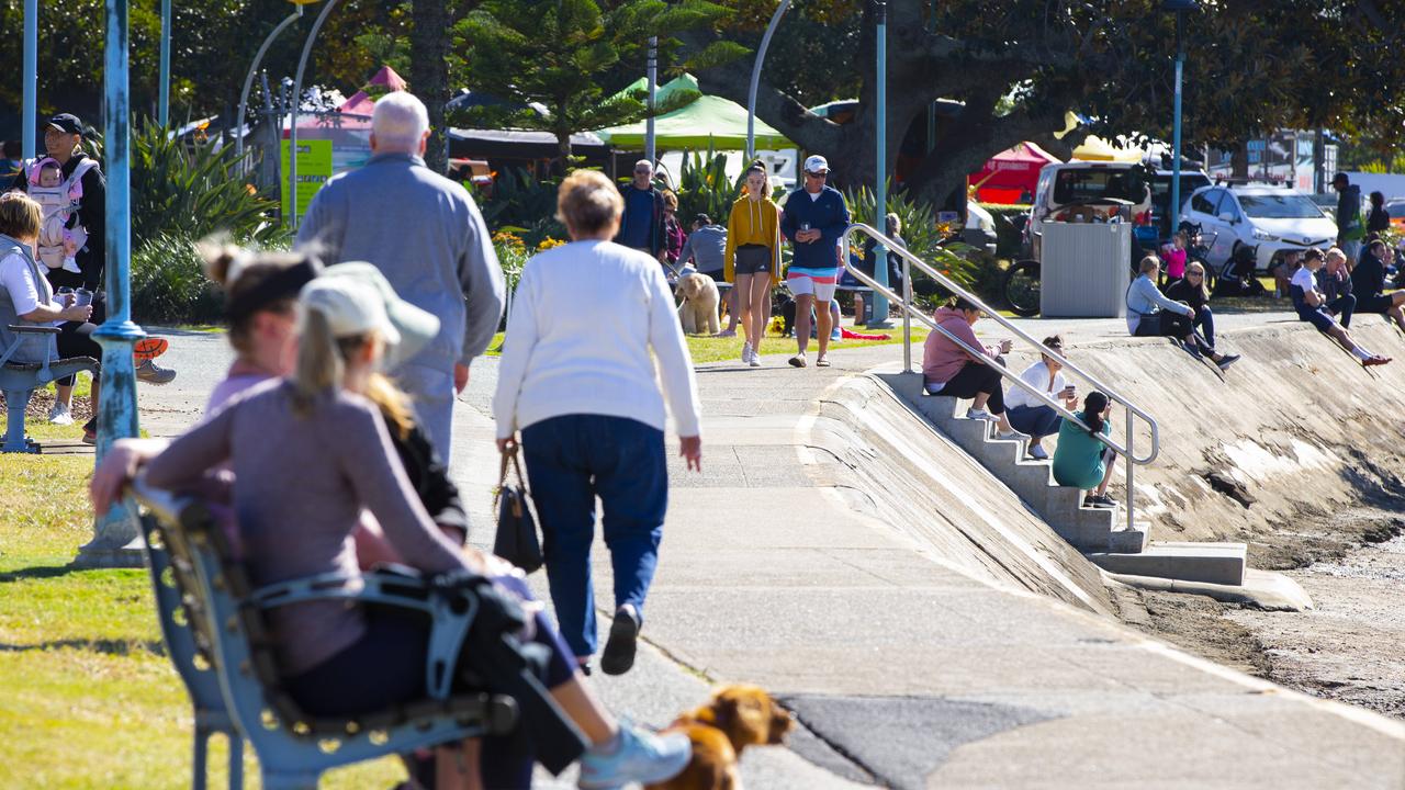 COVID-19 restrictions eased in Qld. Manly foreshore. 2.05.2020. Picture: Renae Droop