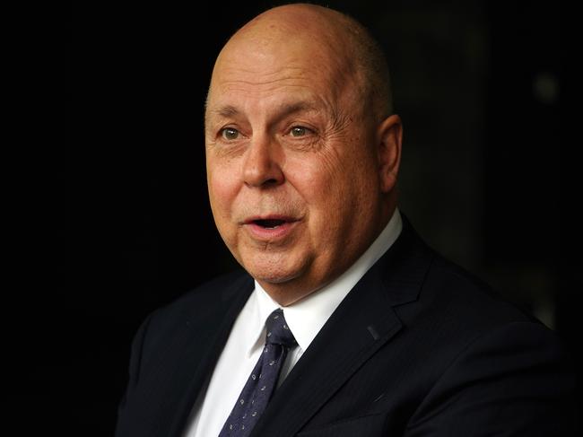 MELBOURNE AUSTRALIA - NewsWire Photos OCTOBER 4, 2023: Victorian Treasurer Tim Pallas speaks to the media prior to the start of Question time outside Parliament in Melbourne,Picture: NCA NewsWire / Luis Enrique Ascui