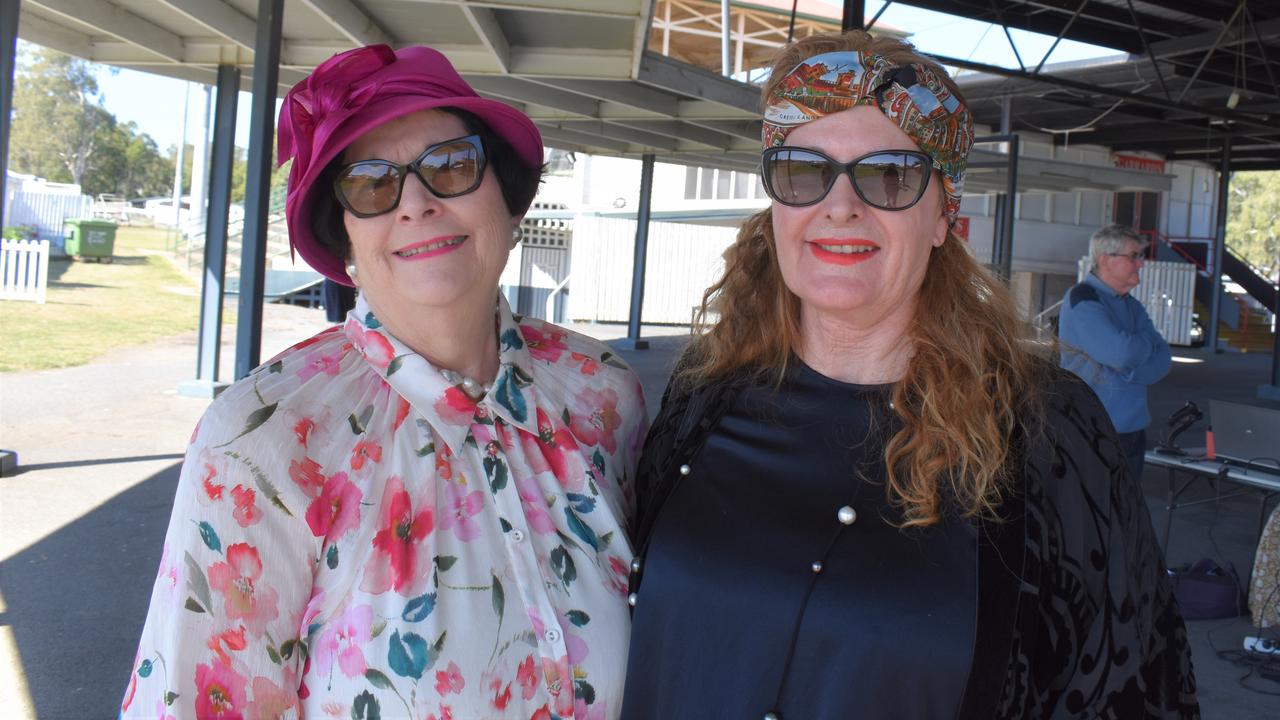 Elizabeth Acton and Jennifer McCamley at the 2023 Rockhampton Girls Grammar 21st Race Day.