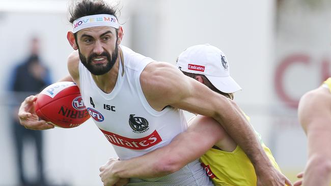 Will Brodie Grundy score big against Max Gawn? Picture: Michael Klein