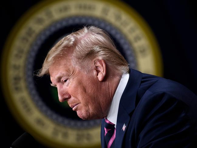 US President Donald Trump speaks at the White House Summit on Child Care and Paid Leave on December 12, 2019, in Washington, DC. (Photo by Brendan Smialowski / AFP)