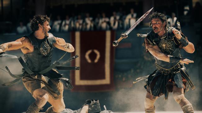 Paul Mescal and Pedro Pascal in Gladiator II. Picture: Paramount Pictures