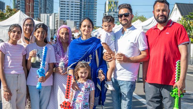 Attendees at the Harris Park Diwali Festival. Picture: Thomas Lisson