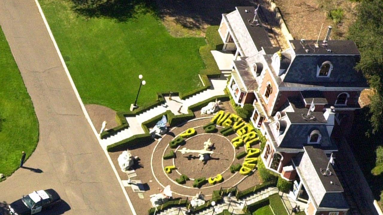 The train station at Neverland — building of the structure started in 1993. Picture: Santa Barbara News-Press, Mike Eliason/AP