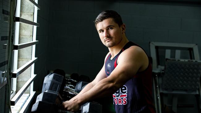 Cameron Cullen worked hard to be fit for the 2020 Intrust Super Cup season. (AAP Image/Richard Walker)